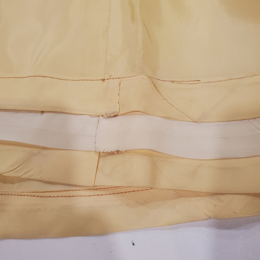 VINTAGE 40s 50s taffeta skirt buttercup yellow - Picture 12 of 12